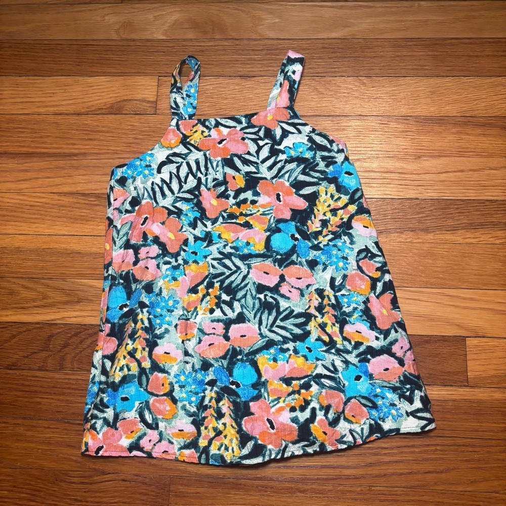Primark Floral Tank Top in Pink, Blue & Black